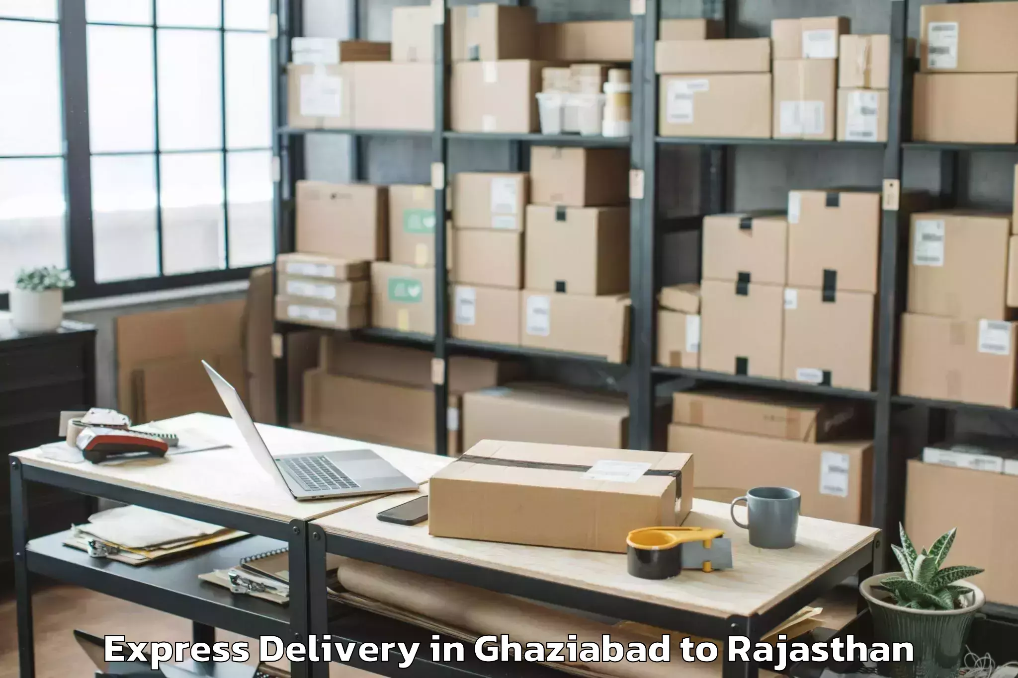 Top Ghaziabad to Bagru Express Delivery Available